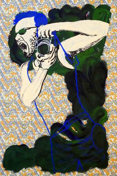 Passager 25, 2020 (acrilico su carta giapponese serigrafata) da Benoit Erwann Boucherot
