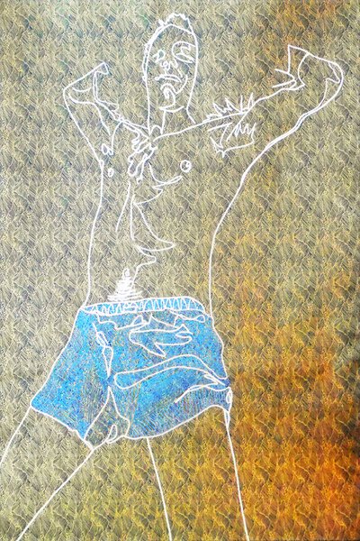 Passager 3, 2020 (acrilico su carta giapponese serigrafata) da Benoit Erwann Boucherot