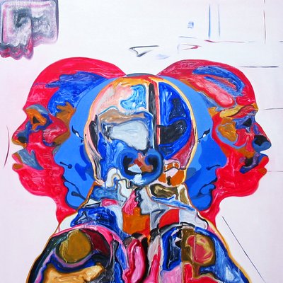 Robert M. e i ragazzi, 2005 (olio su tela) da Benoit Erwann Boucherot