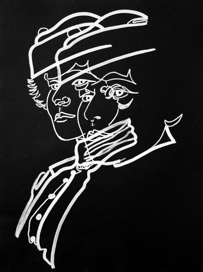 Surportrait : Colette, 2019 (acrilico su carta) da Benoit Erwann Boucherot