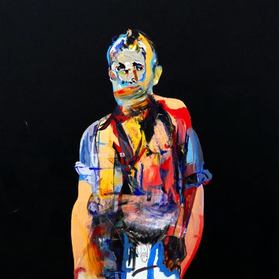 Surportrait : Jean Genet, 2017 (olio su tela) da Benoit Erwann Boucherot