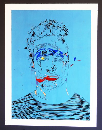 Surportrait : Un uomo, 2015 (acrilico su tela) da Benoit Erwann Boucherot
