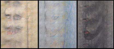Triplo autoritratto, 2000 (olio su 3 tele accostate) da Benoit Erwann Boucherot