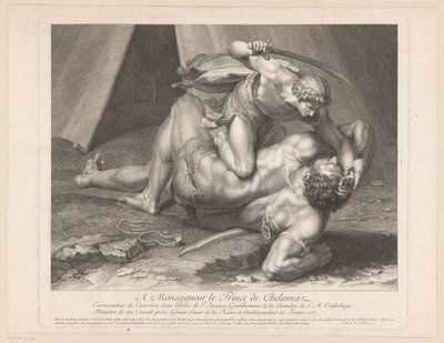 Davide decapita Golia da Benoît Audran (I)
