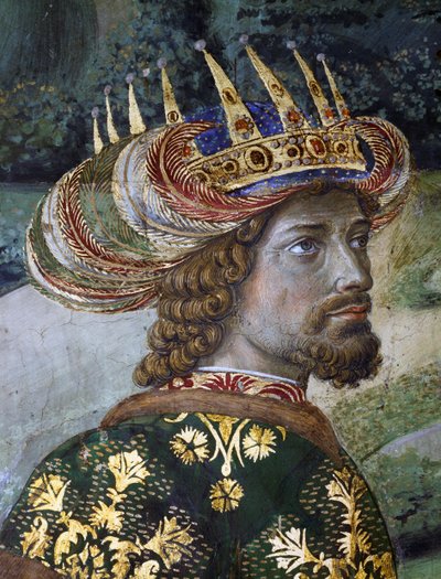 Balthazar, presunto ritratto di Giovanni VIII Paleologo (dettaglio da Processione dei Magi) da Benozzo di Lese di Sandro Gozzoli