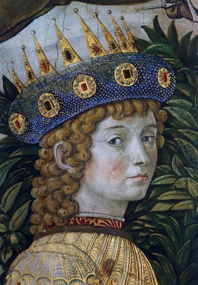 Caspar, presunto ritratto di Lorenzo il Magnifico, dettaglio dalla Processione dei Magi da Benozzo di Lese di Sandro Gozzoli
