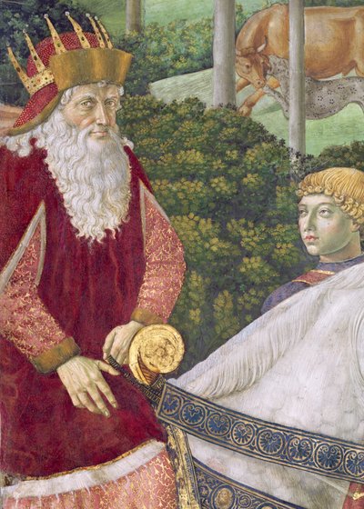 Giuseppe, Patriarca di Costantinopoli, come uno dei Re Magi, dettaglio (ciclo del Viaggio dei Magi) da Benozzo di Lese di Sandro Gozzoli