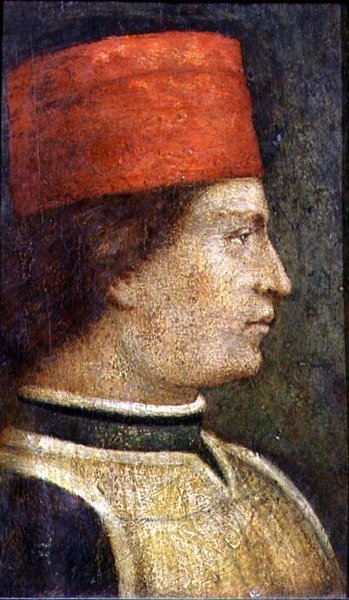 Testa di un uomo con cappello rosso da Benozzo di Lese di Sandro Gozzoli