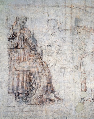 Matrimonio di Isacco e Rebecca, (dettaglio di sinopia) da Benozzo di Lese di Sandro Gozzoli