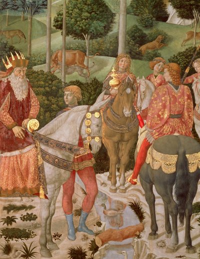 Piero de Medici (1416-69) come Gaspare, (dettaglio) dalla Processione dei Magi, c.1459-60 da Benozzo di Lese di Sandro Gozzoli