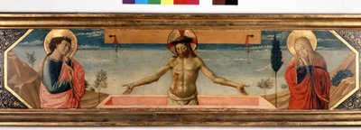 Predella con Cristo in pietà e santi. Dipinto di Gozzoli Benozzo (1420 - 1497) (dettaglio) da Benozzo di Lese di Sandro Gozzoli