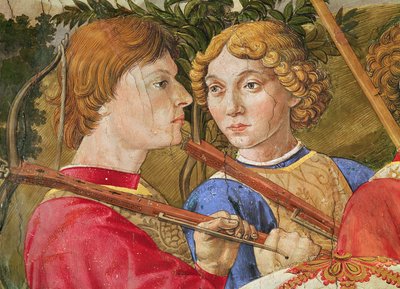 Processione dei Magi, processione guidata da Lorenzo il Magnifico nei panni del Mago Gaspare, (dettaglio) da Benozzo di Lese di Sandro Gozzoli
