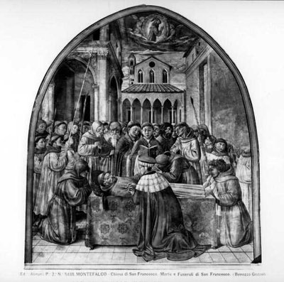I riti funebri di San Francesco da Benozzo di Lese di Sandro Gozzoli