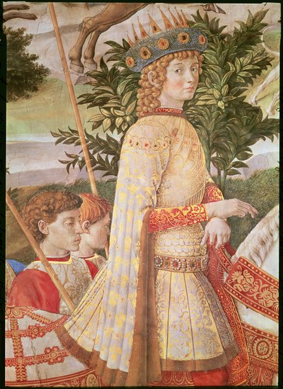 La Processione dei Magi, la processione guidata da Lorenzo il Magnifico nei panni del Mago Gaspare, (dettaglio) di Lorenzo de