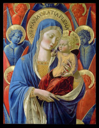 Vergine e Bambino con angeli, c.1460 da Benozzo di Lese di Sandro Gozzoli