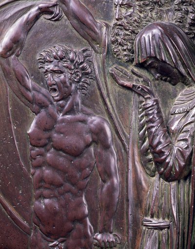 Perseo che salva Andromeda, dettaglio di un uomo che urla da Benvenuto Cellini
