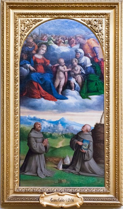 Sacra Famiglia e santi da Benvenuto Tisi da Garofalo