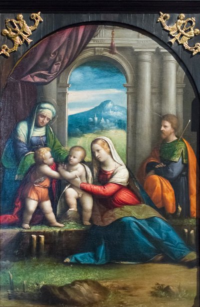 Sacra famiglia con San Giovanni e Sant