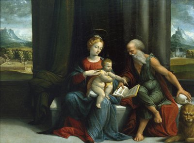 Madonna con Bambino e San Girolamo da Benvenuto Tisi da Garofalo