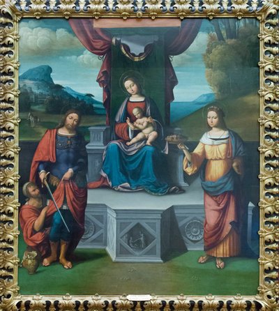 Madonna col Bambino in trono con san Martino e santa Rosalia da Benvenuto Tisi da Garofalo
