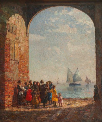Il ritorno delle barche da pesca, c. 1920 da Beppe Ciardi