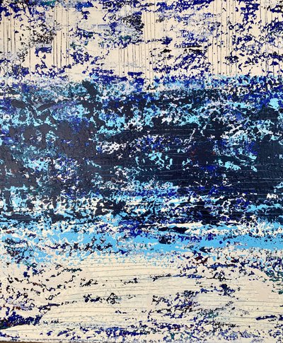 Onde blu con texture da Berit Pihl