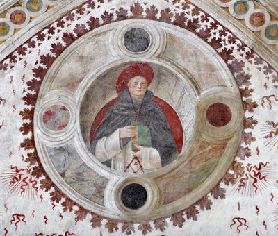 Rappresentazione di un Cardinale Domenicano (Un Cardinale Domenicano) Affresco di Bernardino Zenale e Bernardino Butinone da Bernadino and Zenale B.  Butinone