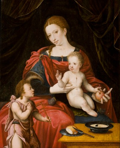 Vergine e bambino con Giovanni Battista da bambino da Bernaert Orley van