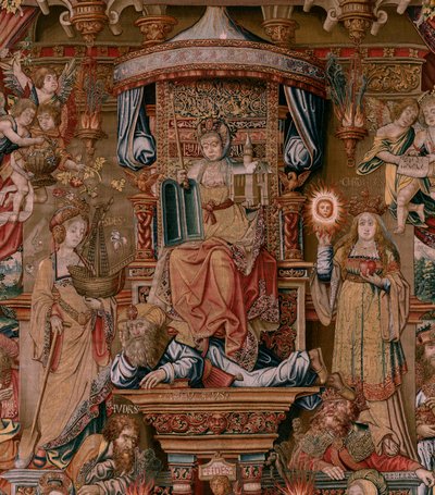 Serie Gli Onori. Fede. Primo arazzo della serie. Modello di cartoni animati dal circolo di Bernard van Orley e Jan Gossaert (Mabuse). Manifattura Pieter van Aelst, Bruxelles. Ca 1550. da Bernaert van (circle of) Orley