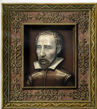 Ritratto di Bernard Palissy, eseguito in terracotta da lui stesso - in "The work of Bernard Palissy" di C. Delange e C. Borneman, Parigi da Bernard (after) Palissy