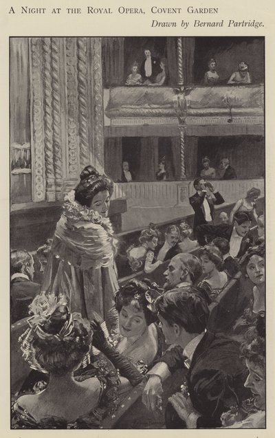 Una notte alla Royal Opera, Covent Garden, Londra da Bernard (after) Partridge