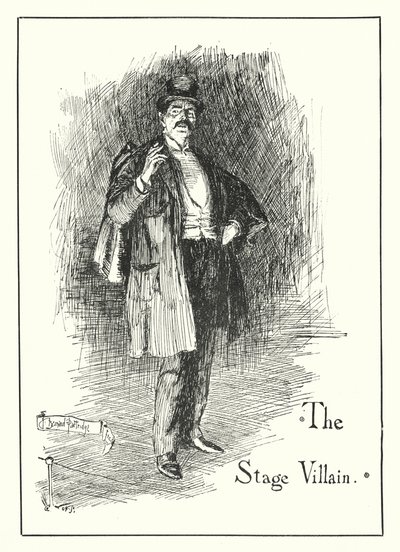 Il cattivo del palcoscenico (incisione) da Bernard (after) Partridge