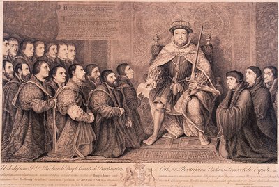 Re Enrico VIII circondato da figure inginocchiate, 1736 da Bernard Baron