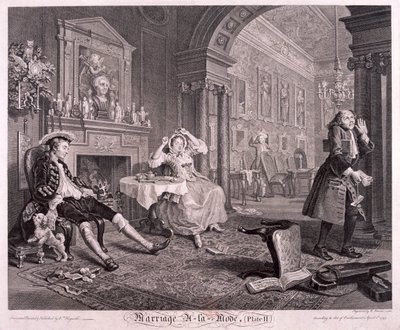 Marriage à la Mode, 1745, tavola II da Bernard Baron