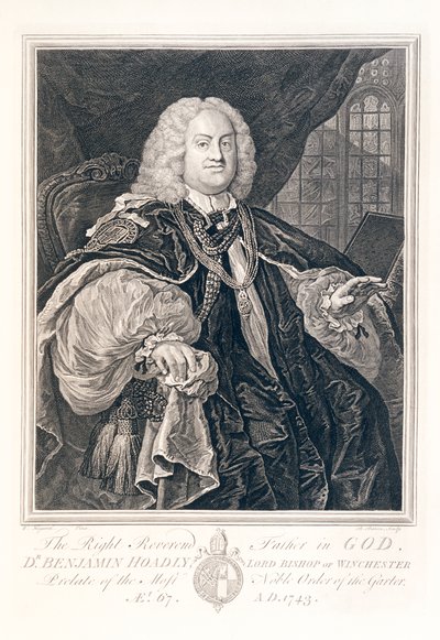 Ritratto del Dr. Benjamin Hoadly, Vescovo di Winchester da Bernard Baron