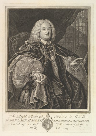 Il reverendo padre in Dio, Dr. Benjamin Hoadly, vescovo di Winchester da Bernard Baron