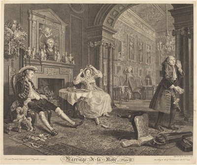 Matrimonio alla moda: tav. 2 da Bernard Baron after William Hogarth