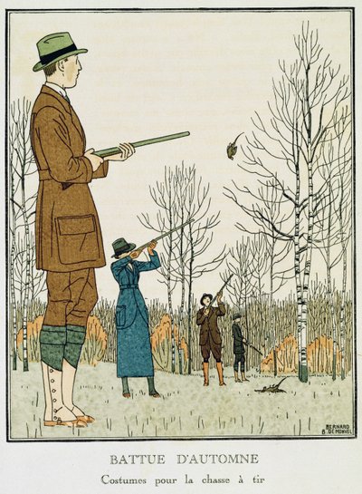 Una battuta di caccia autunnale, c.1912-13 da Bernard Boutet de Monvel