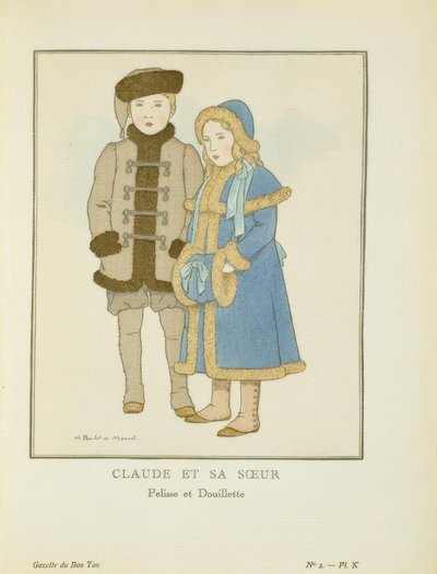 Claude e sua sorella - Pelisse e Douilette da Bernard Boutet de Monvel