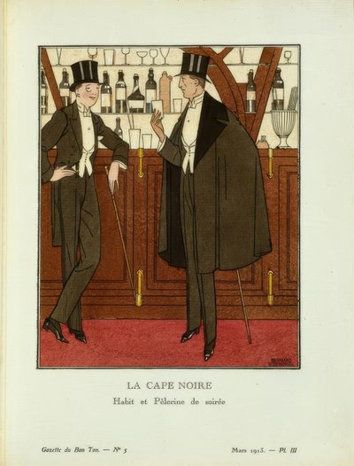 Abito e mantella da sera da Bernard Boutet de Monvel
