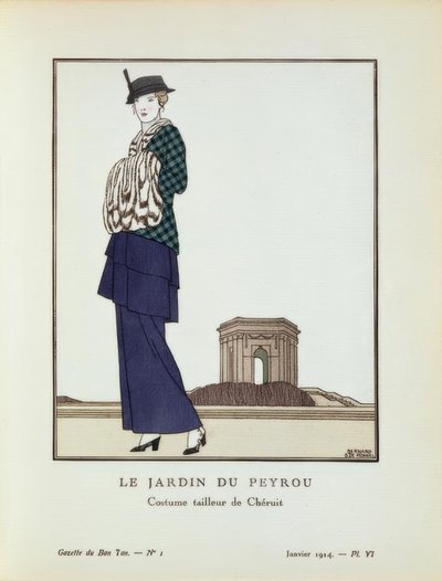 Il giardino del Peyrou - Costume tailleur di Chéruit da Bernard Boutet de Monvel