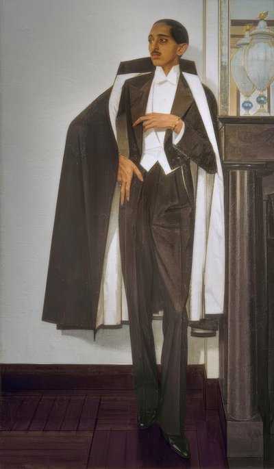 Maharaja Yeshwant Rao Holkar II di Indore in abiti occidentali da Bernard Boutet de Monvel