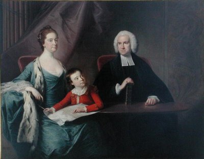 Ritratto del Rev. John Fountayne di Melton-on-the-Hill, sua moglie Ann e il loro figlio Thomas, primi anni 1760 da Bernard Downes