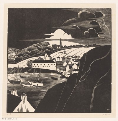 Porto con bassa marea da Bernard Essers (signed by artist)