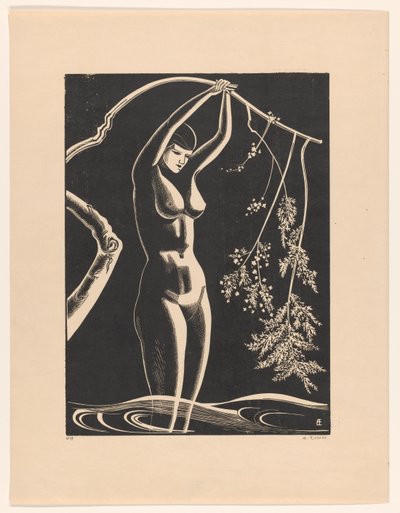 Donna nuda con ramo da Bernard Essers (signed by artist)