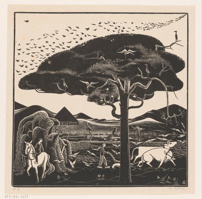 Buoi che arano da Bernard Essers (signed by artist)
