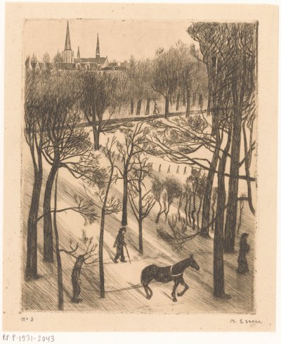 Vondelpark in inverno da Bernard Essers (signed by artist)