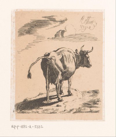 Mucca che urina da Bernard Eugène Antoine Rottiers