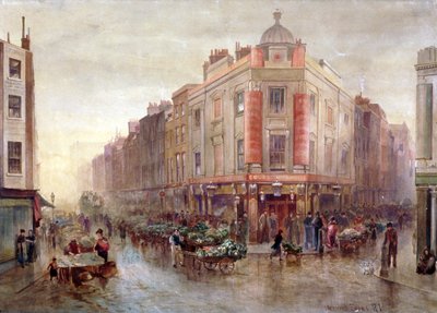 Mercato la domenica mattina a Seven Dials, Holborn, Londra, 1878 da Bernard Evans
