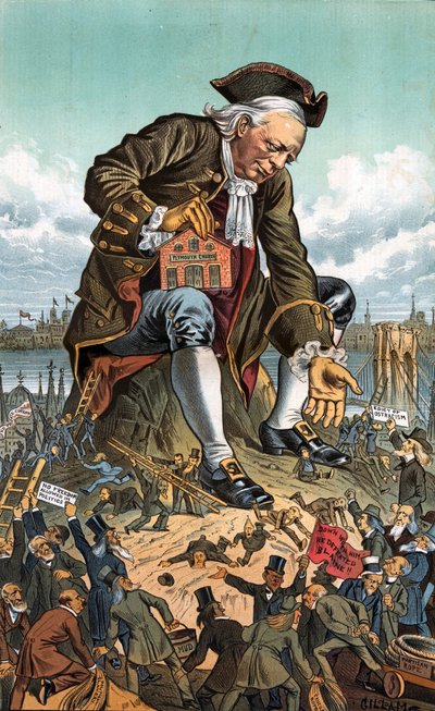 Gulliver e i lillipuziani, 1885 da Bernard Gillam